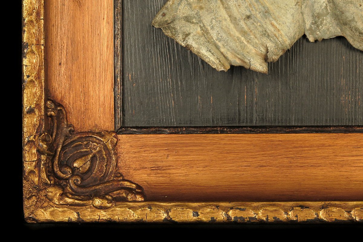 Rare Et Ancien Vestige d'Enseigne De Boucherie Chevaline En Zinc Vers 1880-photo-3