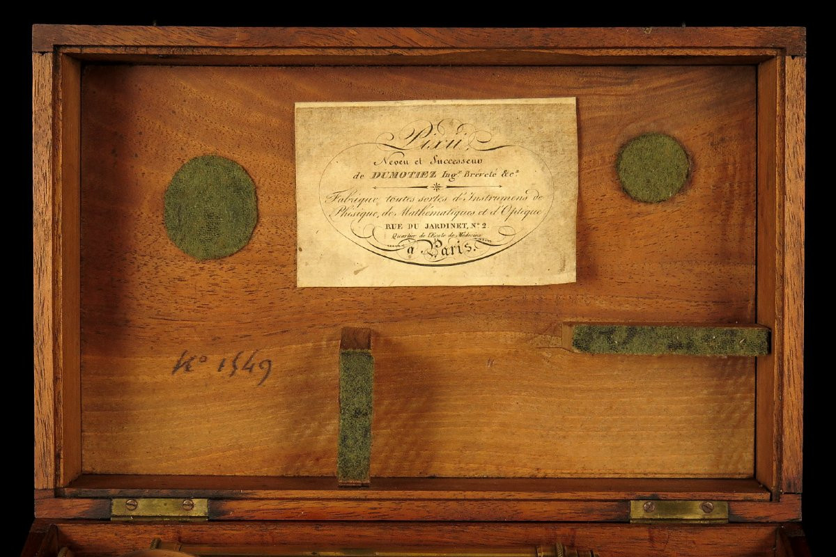 Rare And Antique Dumotiez Medicine Box, Circa 1850 / Suction Cups Scarifier Curiosities-photo-2