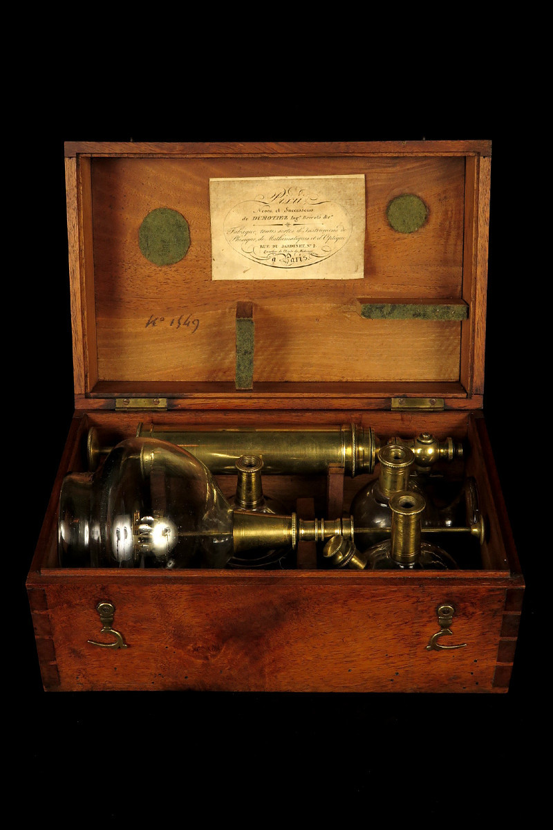 Rare And Antique Dumotiez Medicine Box, Circa 1850 / Suction Cups Scarifier Curiosities