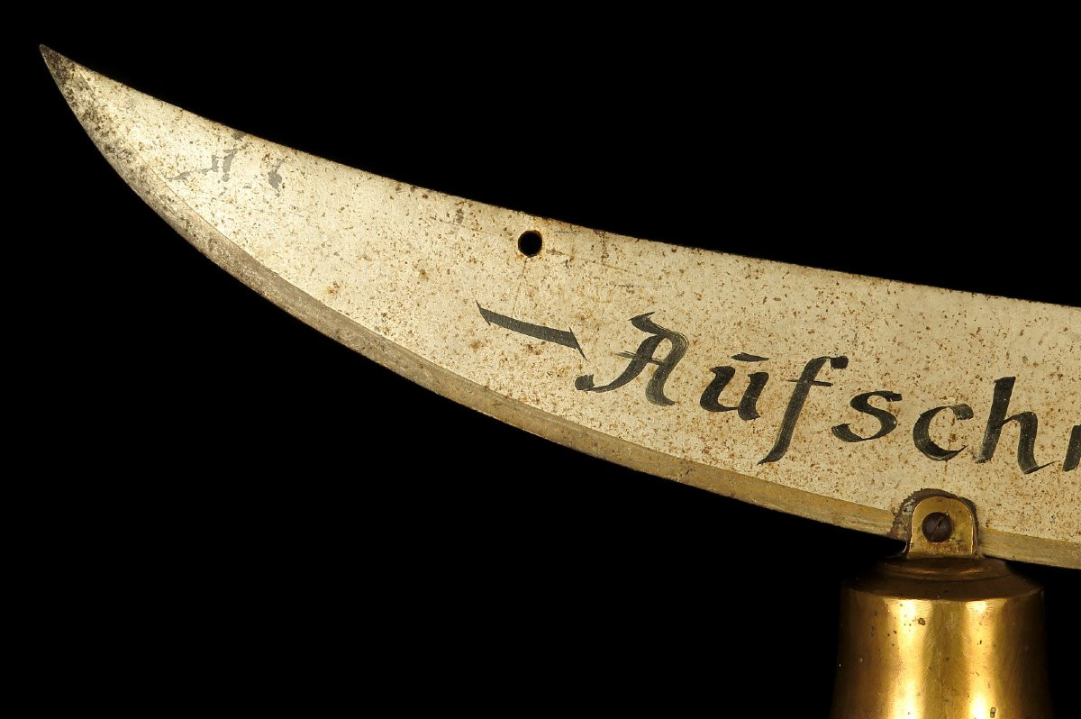 Amazing And Old Bar Sign "aufschneider" Circa 1920 / Wrought Iron Saber-photo-2