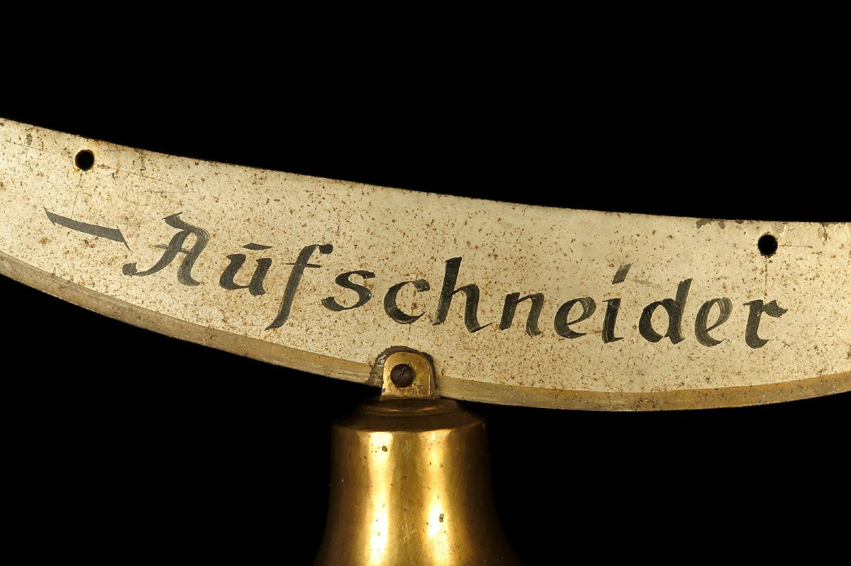 Amazing And Old Bar Sign "aufschneider" Circa 1920 / Wrought Iron Saber-photo-3