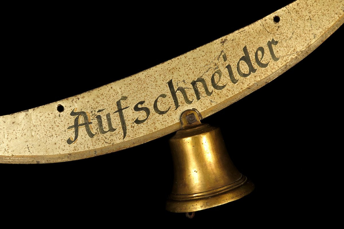 Amazing And Old Bar Sign "aufschneider" Circa 1920 / Wrought Iron Saber-photo-5