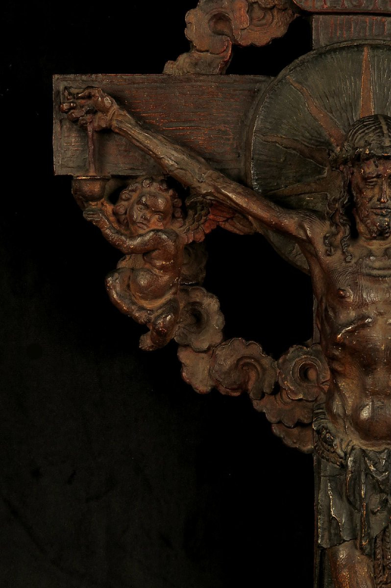 Staff/plaster Cross From Germany, Circa 1850 / Gods Devil Cabinet Of Curiosities-photo-1