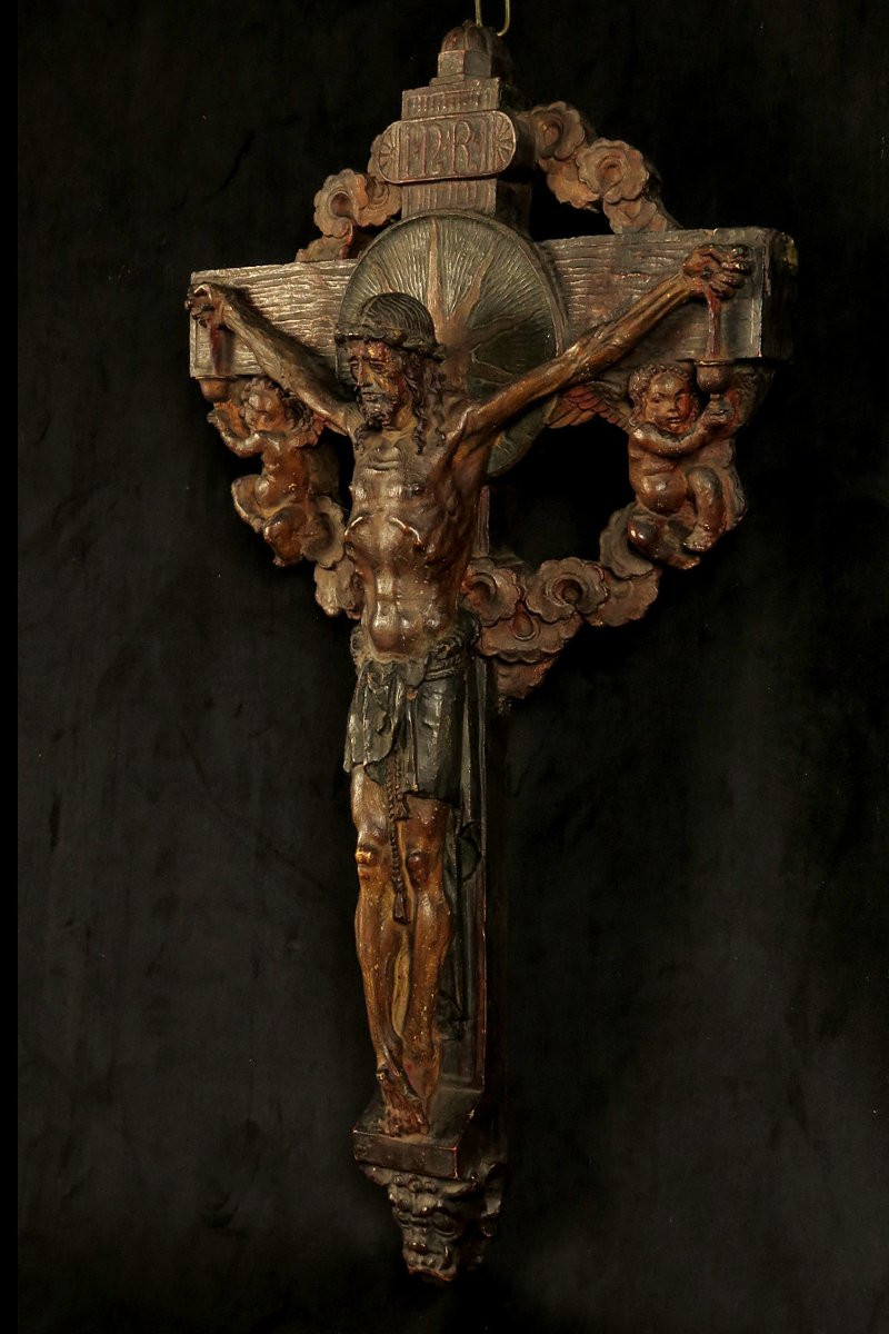 Staff/plaster Cross From Germany, Circa 1850 / Gods Devil Cabinet Of Curiosities-photo-6