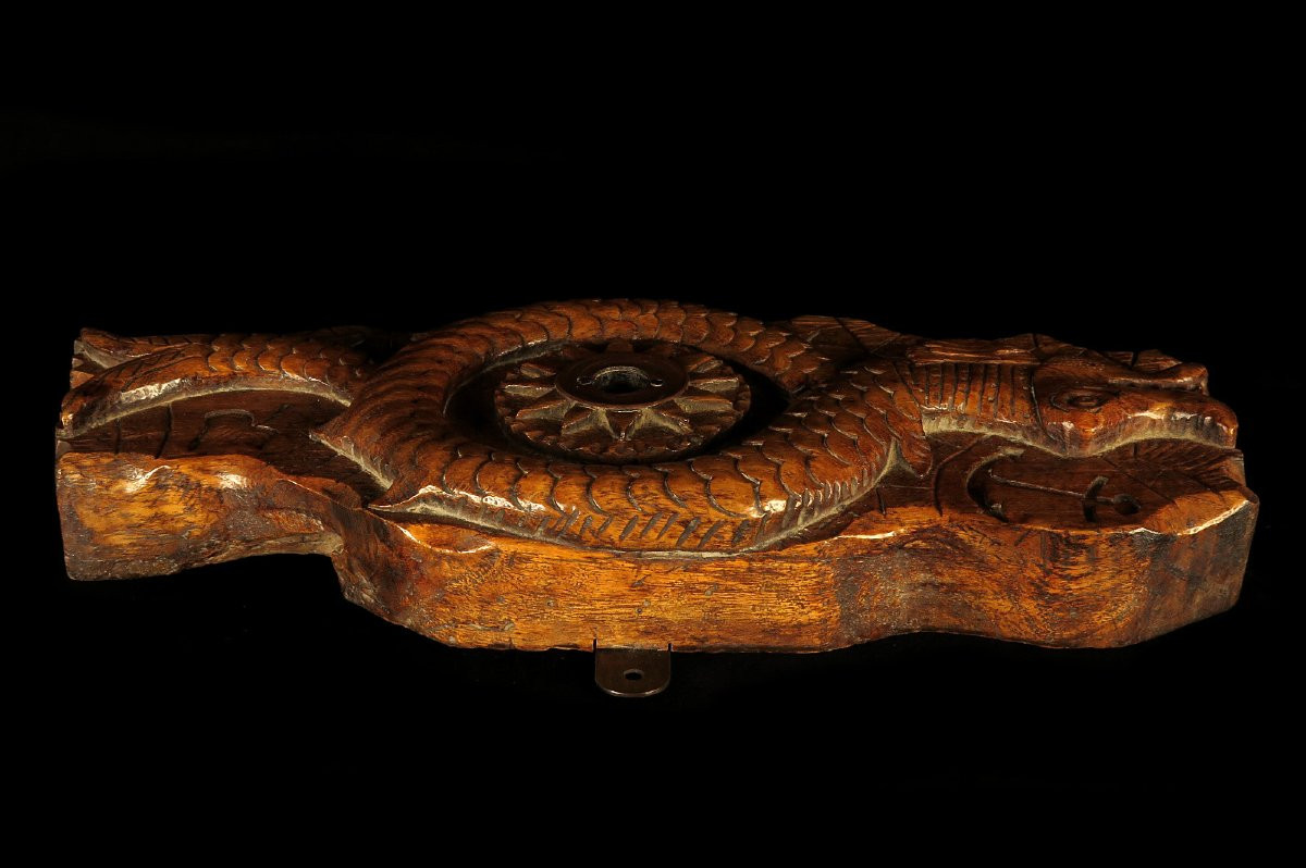 Ancien verrou de fût, art populaire Alsacien vers 1920 / Travail de marinier-photo-6