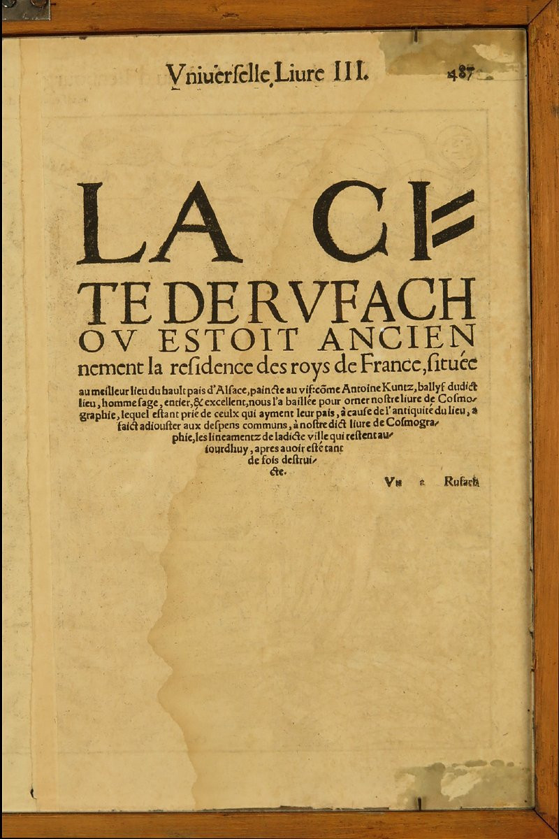 Ancienne carte de la ville de Rouffach (Alsace), vers 1550 / Livre François de Belleforest-photo-6