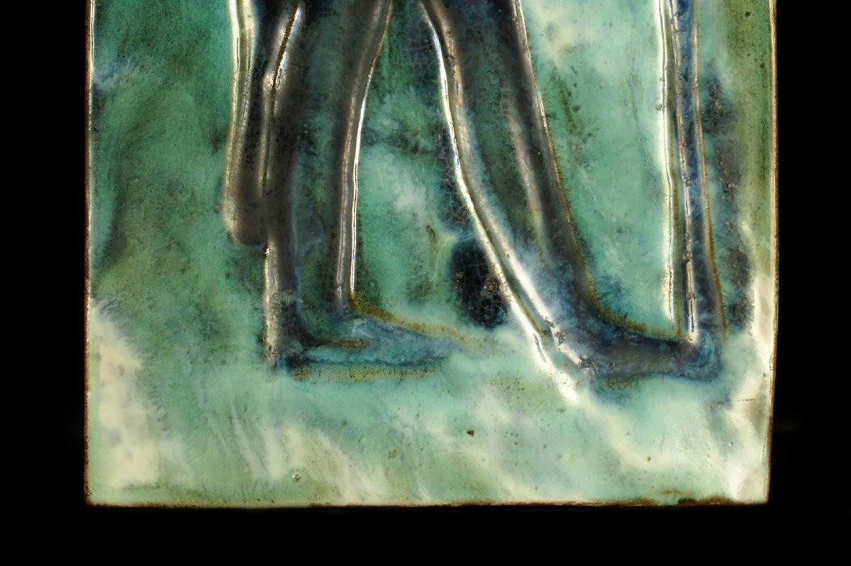 Antique Ceramic Anubis By Hassen Heshmat / Sculpture Egypt Design 1980-photo-1