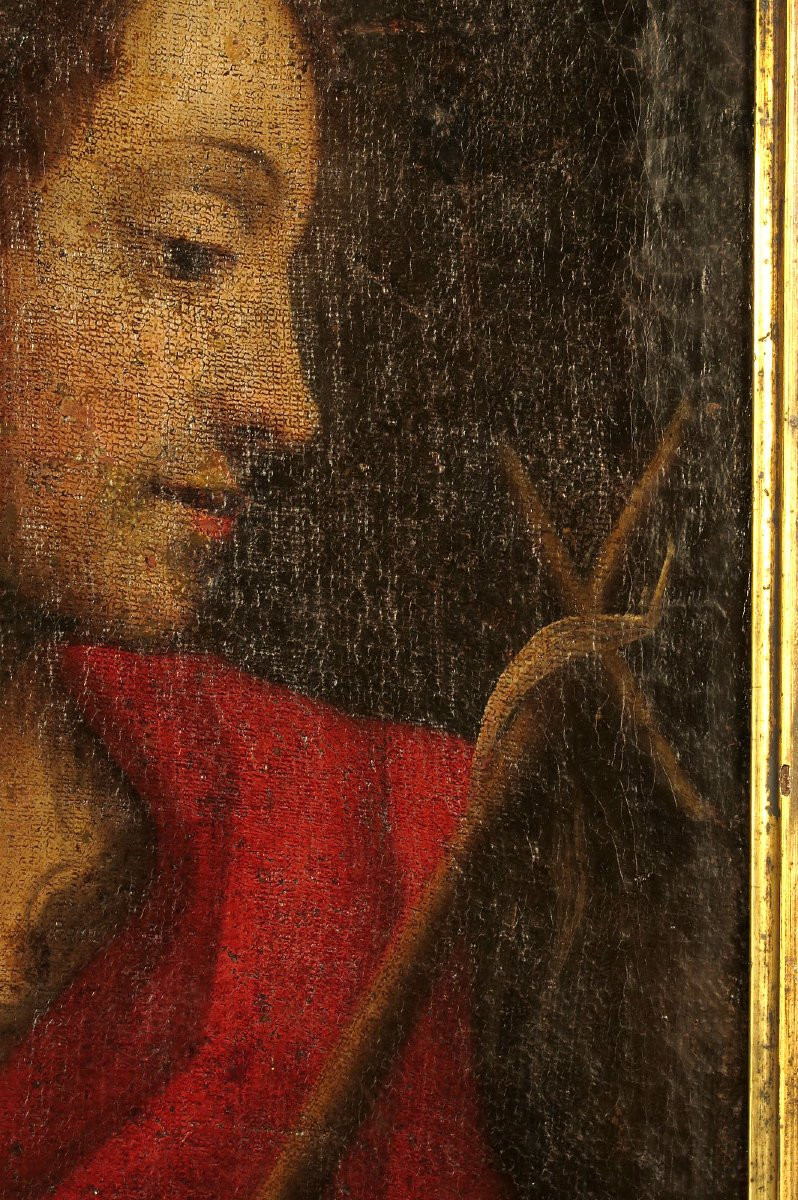 Antique 18th-century Portrait, Oil Painting Of Saint Sebastian / Origin: Italy-photo-4