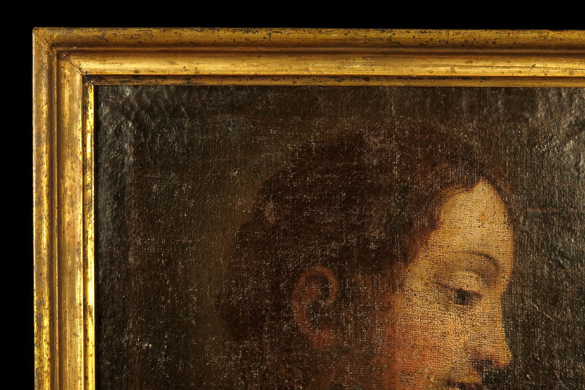 Antique 18th-century Portrait, Oil Painting Of Saint Sebastian / Origin: Italy-photo-1