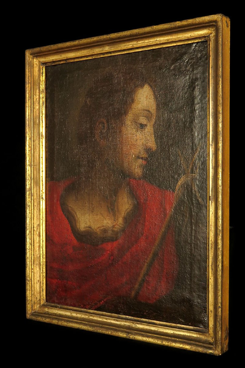Antique 18th-century Portrait, Oil Painting Of Saint Sebastian / Origin: Italy-photo-3
