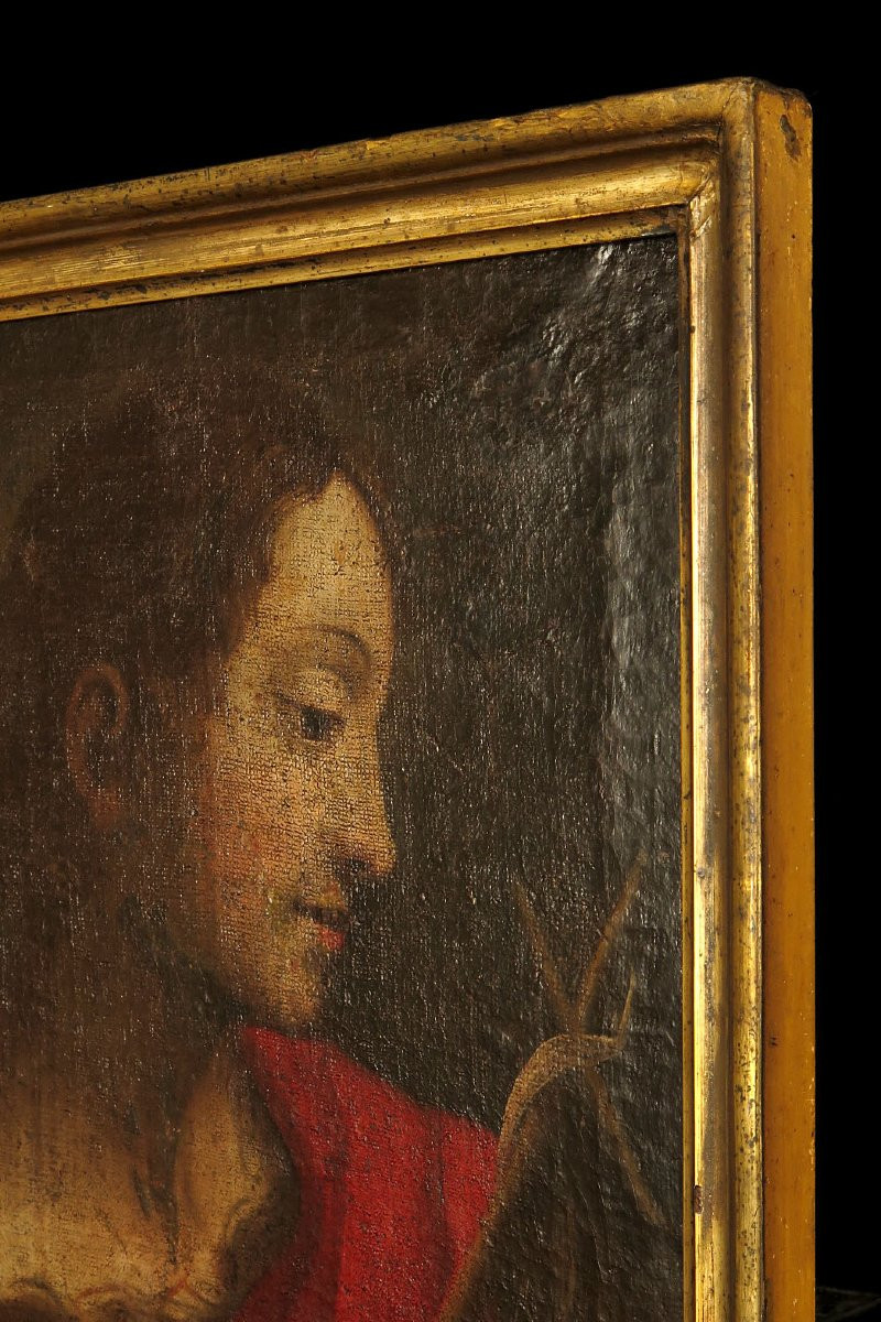 Antique 18th-century Portrait, Oil Painting Of Saint Sebastian / Origin: Italy-photo-4