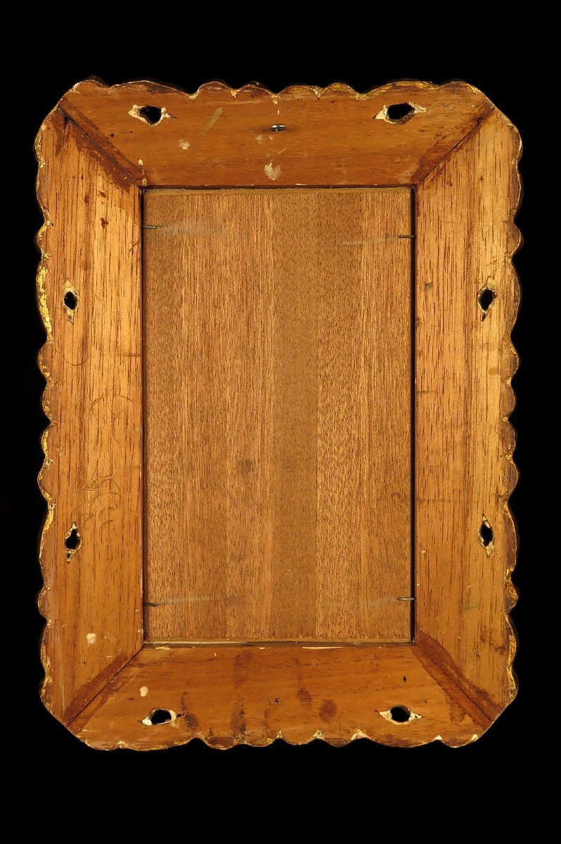 Ancienne peinture à l'huile sur toile, école de Cuzco vers 1850 / Vierge à l'Enfant-photo-5