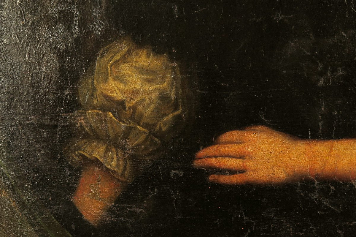 Antique 18th-century Portrait Of A Woman, Oil Painting By Elisabeth Osterhausen-photo-1