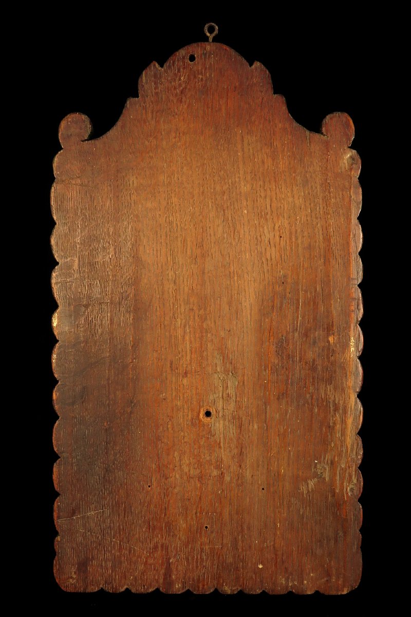 Antique Mirror, Folk Art, Circa 1820 / Portrait Of A Soldier Of Napoleon-photo-7