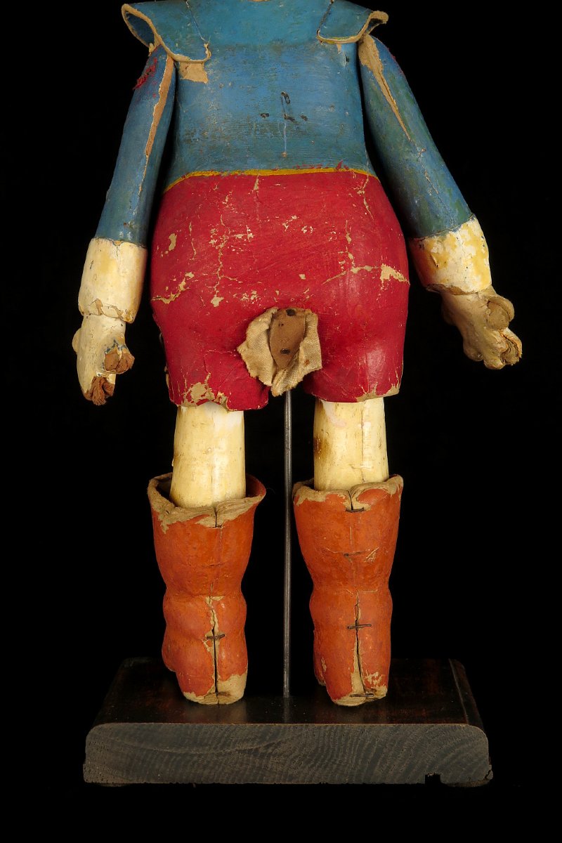 An Old Boiled-paperboard Toy, Puss In Boots, Circa 1920.-photo-4
