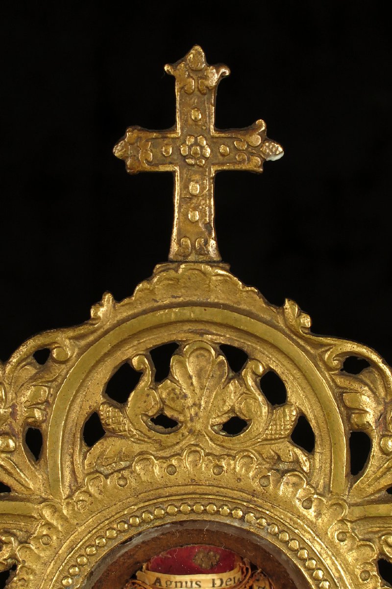 Antique Bronze And Brass Monstrance, Circa 1880 / Reliquary-photo-1