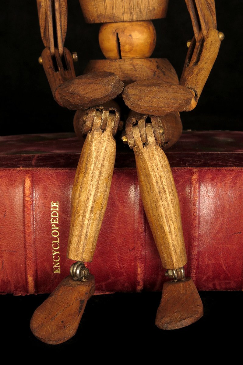 Antique Artist's Model / Lay Figure Made Of Oak, Circa 1930.-photo-3