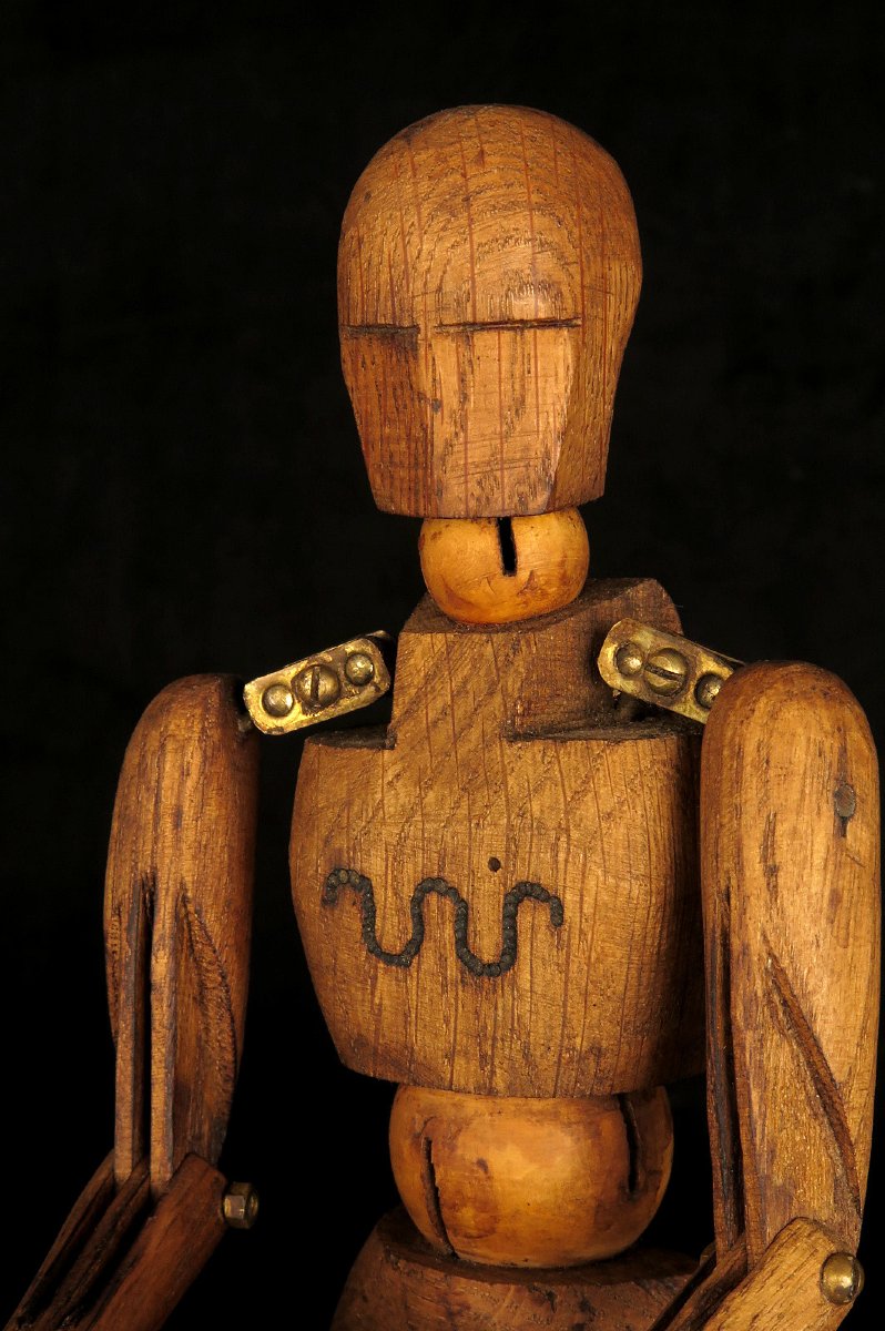 Antique Artist's Model / Lay Figure Made Of Oak, Circa 1930.-photo-1