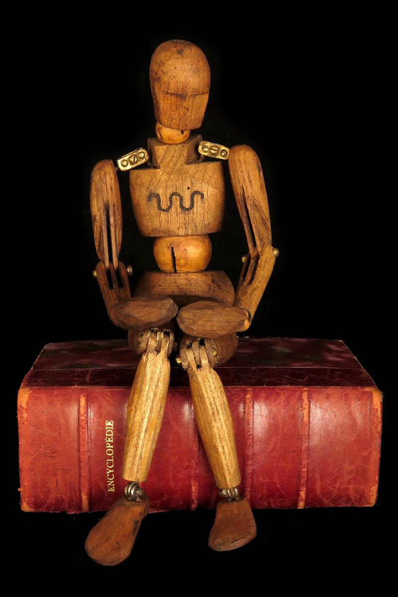 Antique Artist's Model / Lay Figure Made Of Oak, Circa 1930.