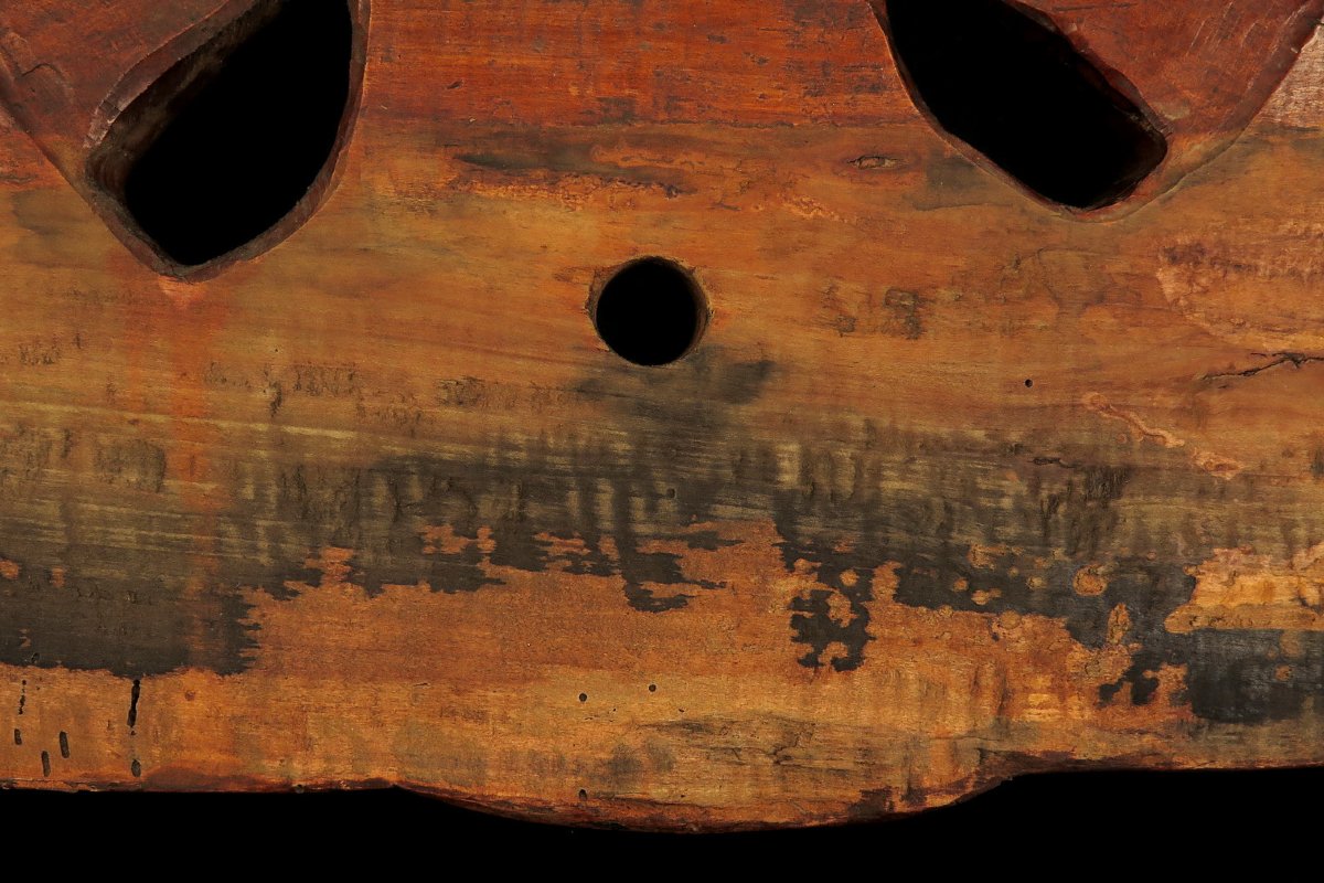 Ancien verrou de fut, clefs de tonneau / Art populaire Alsacien réalisé dans du chêne sculpté-photo-5