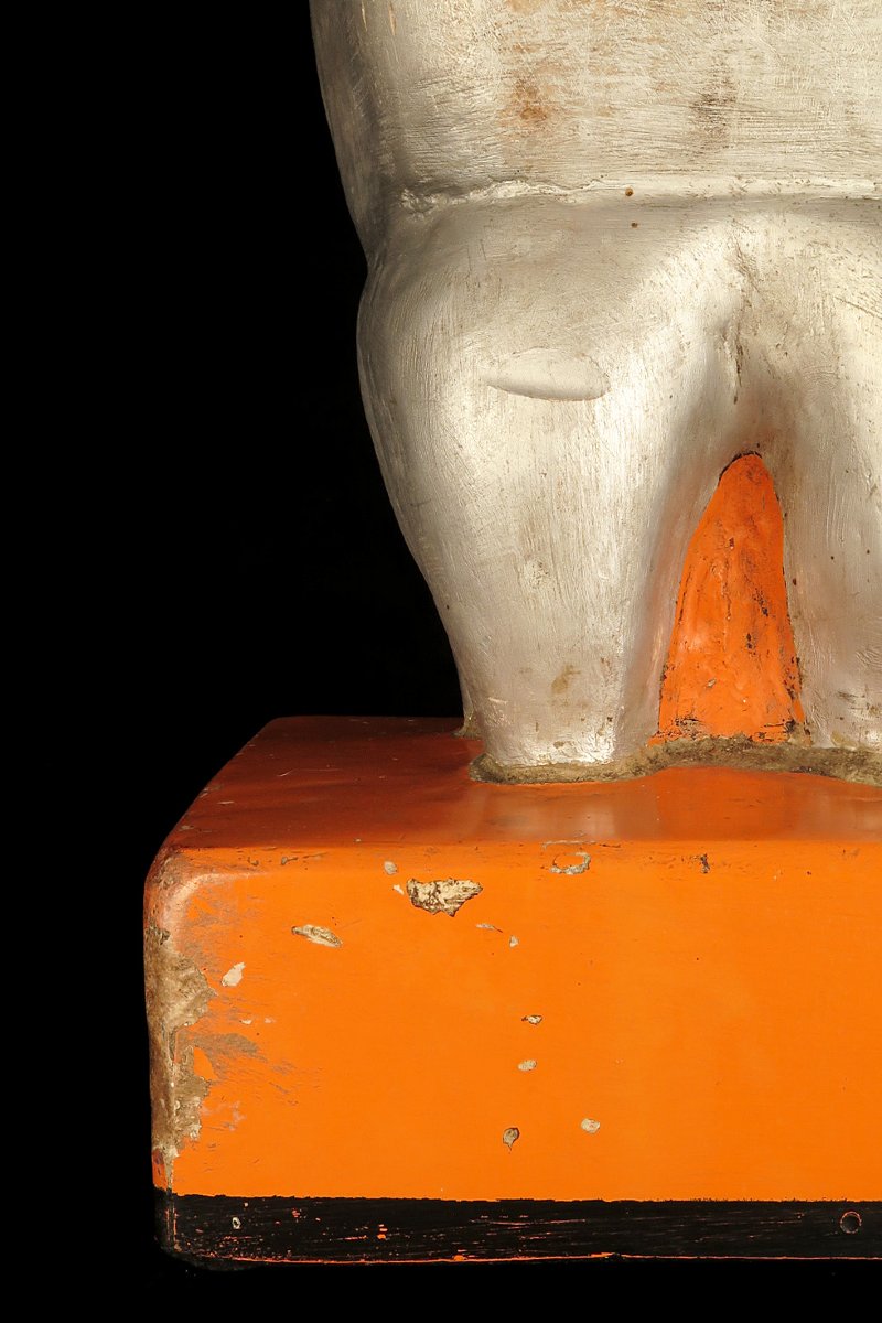 Ancienne sculpture d'une dent, vers 1940 / Dentiste Cabinet Curiosités Publicité-photo-3