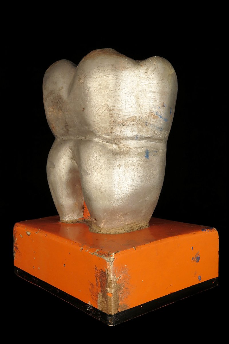Ancienne sculpture d'une dent, vers 1940 / Dentiste Cabinet Curiosités Publicité-photo-4