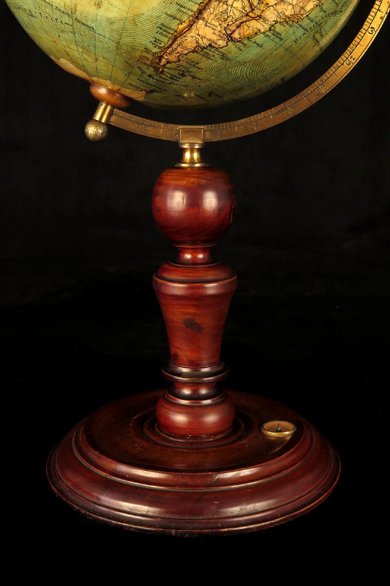 Ancien globe terrestre Allemand de marque Erdglobus, vers 1930-photo-3