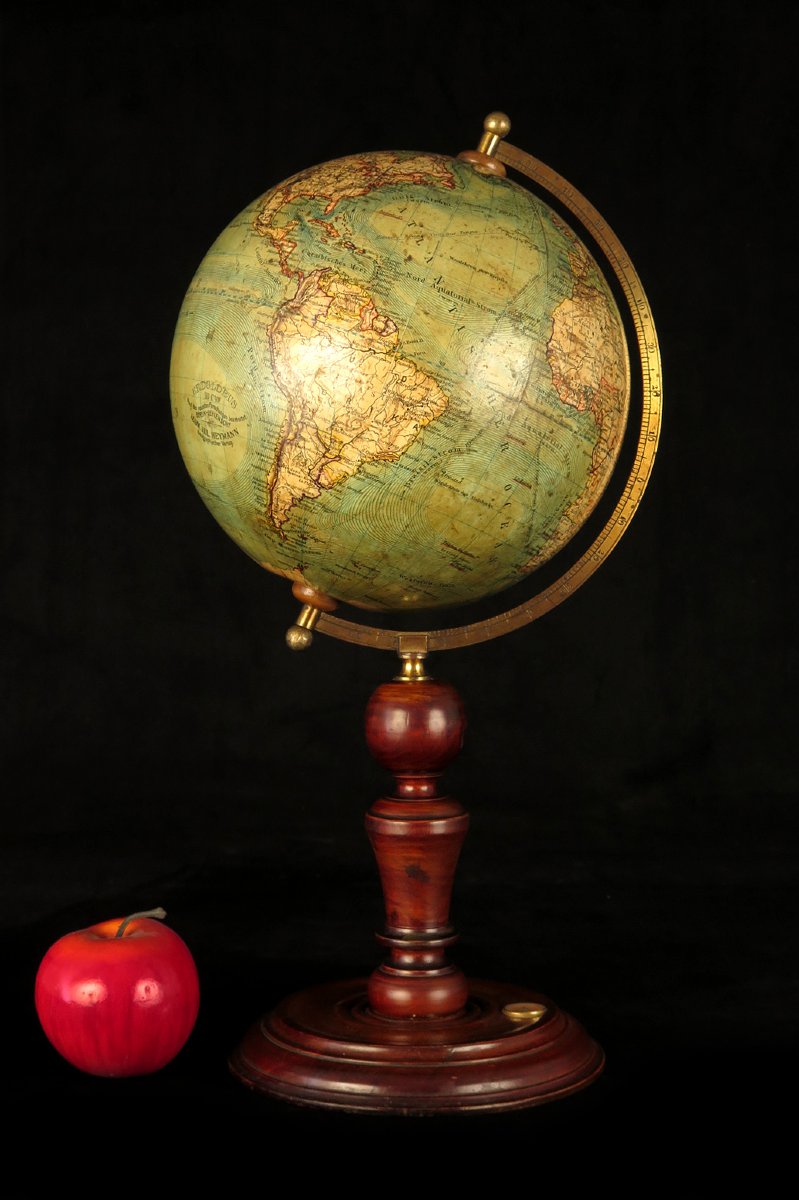 Ancien globe terrestre Allemand de marque Erdglobus, vers 1930-photo-7