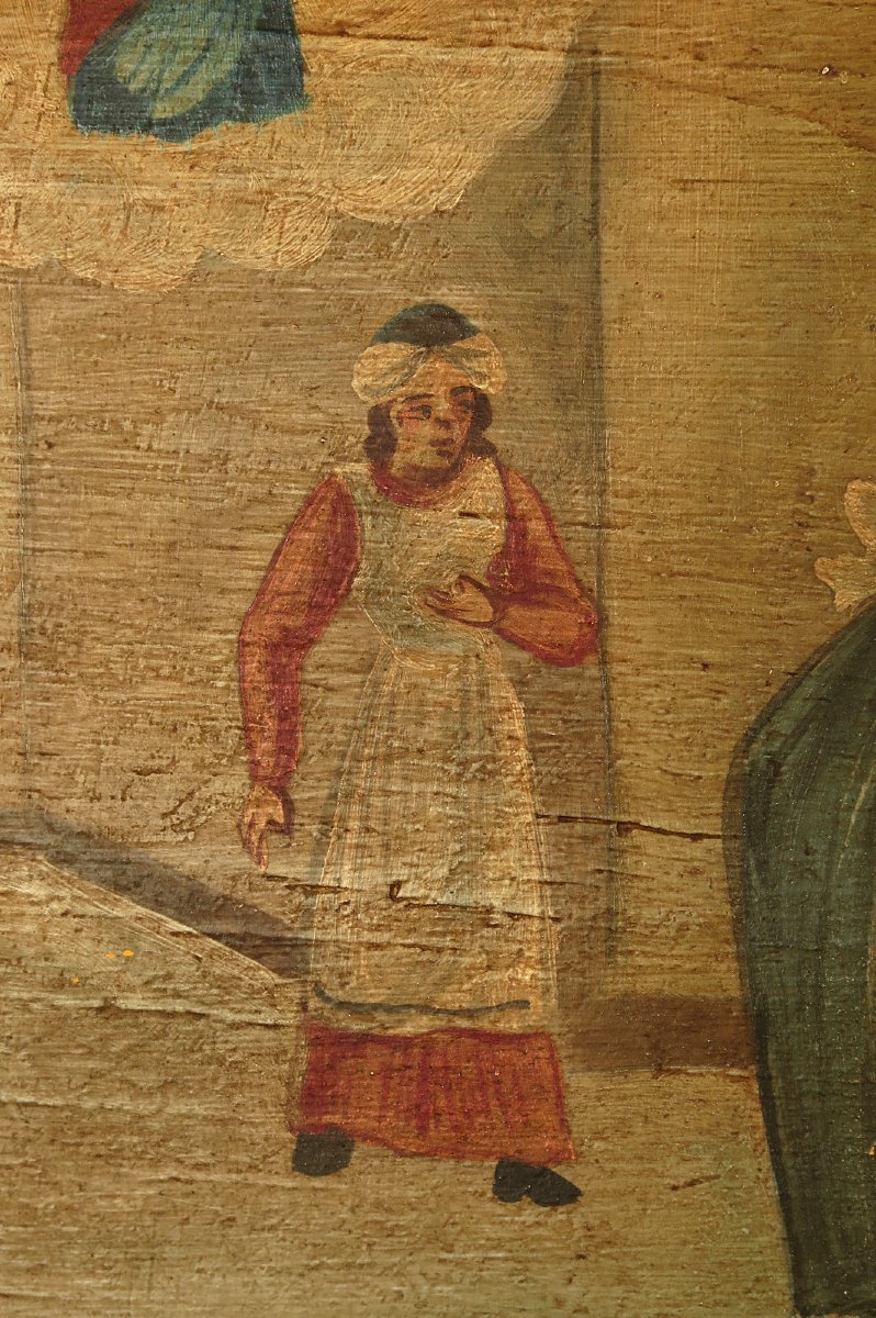 Former Ex-voto, Italian Votive Painting Dated 1908 / Oddities-photo-3