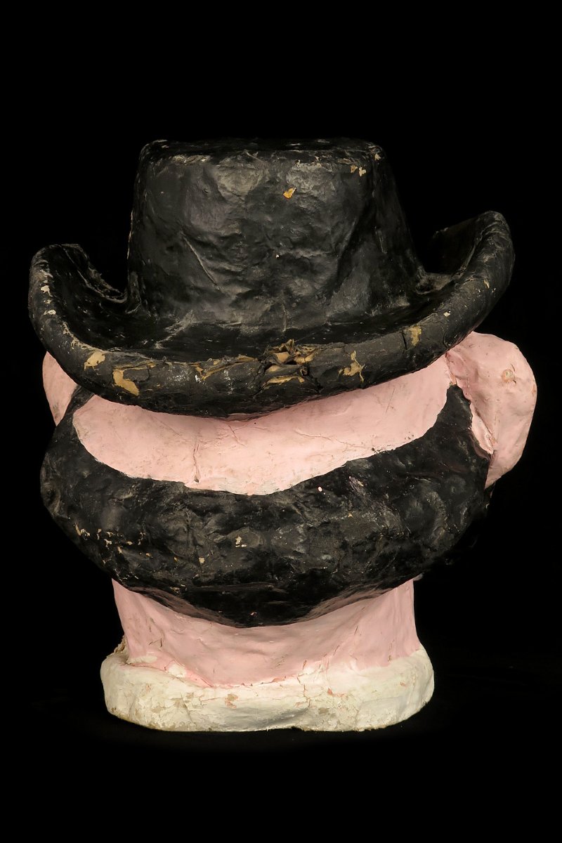 Imposant et ancien masque de carnaval, vers 1900 / Art Forain-photo-4