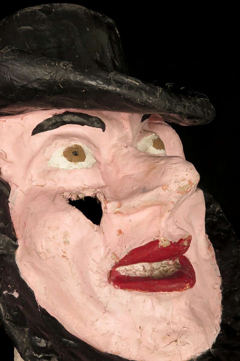Imposant et ancien masque de carnaval, vers 1900 / Art Forain-photo-6