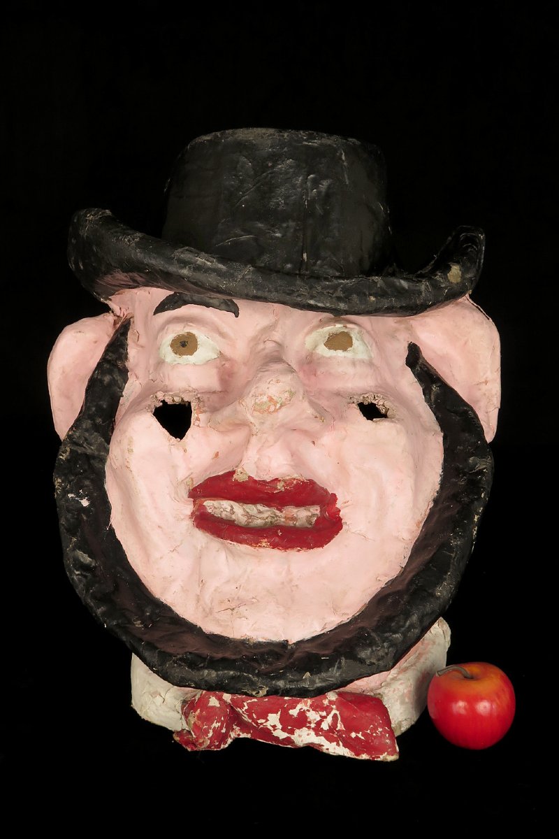 Imposant et ancien masque de carnaval, vers 1900 / Art Forain-photo-8