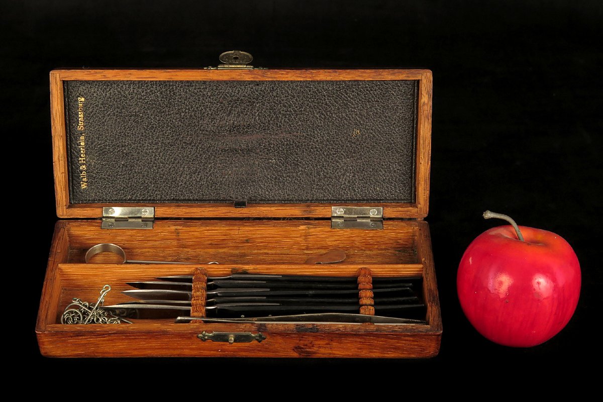 Ancien petit coffret de chirurgie par Walb et Heerlein, vers 1880 / Materiel medical-photo-8