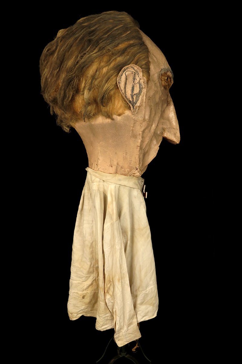 Imposant et ancien masque de carnaval, vers 1950 / Art Populaire Forain Allemagne-photo-4