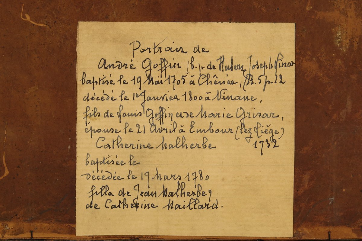 Ancien portrait au fusain d'un notable, vers 1800.-photo-5