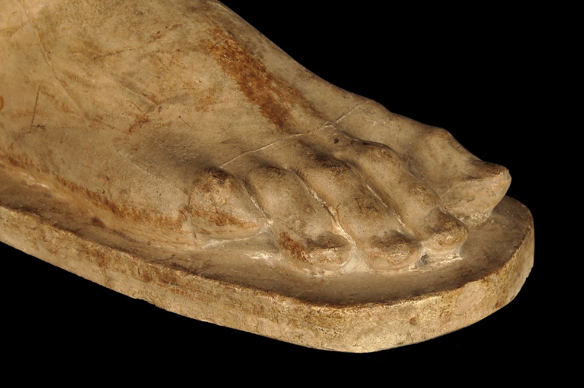 Former Academic Plaster Cast, Study Of A Foot, Circa 1880. A Large-scale Piece.-photo-2