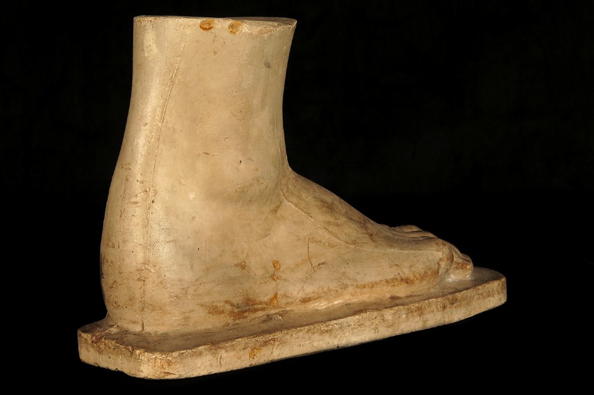 Former Academic Plaster Cast, Study Of A Foot, Circa 1880. A Large-scale Piece.-photo-4