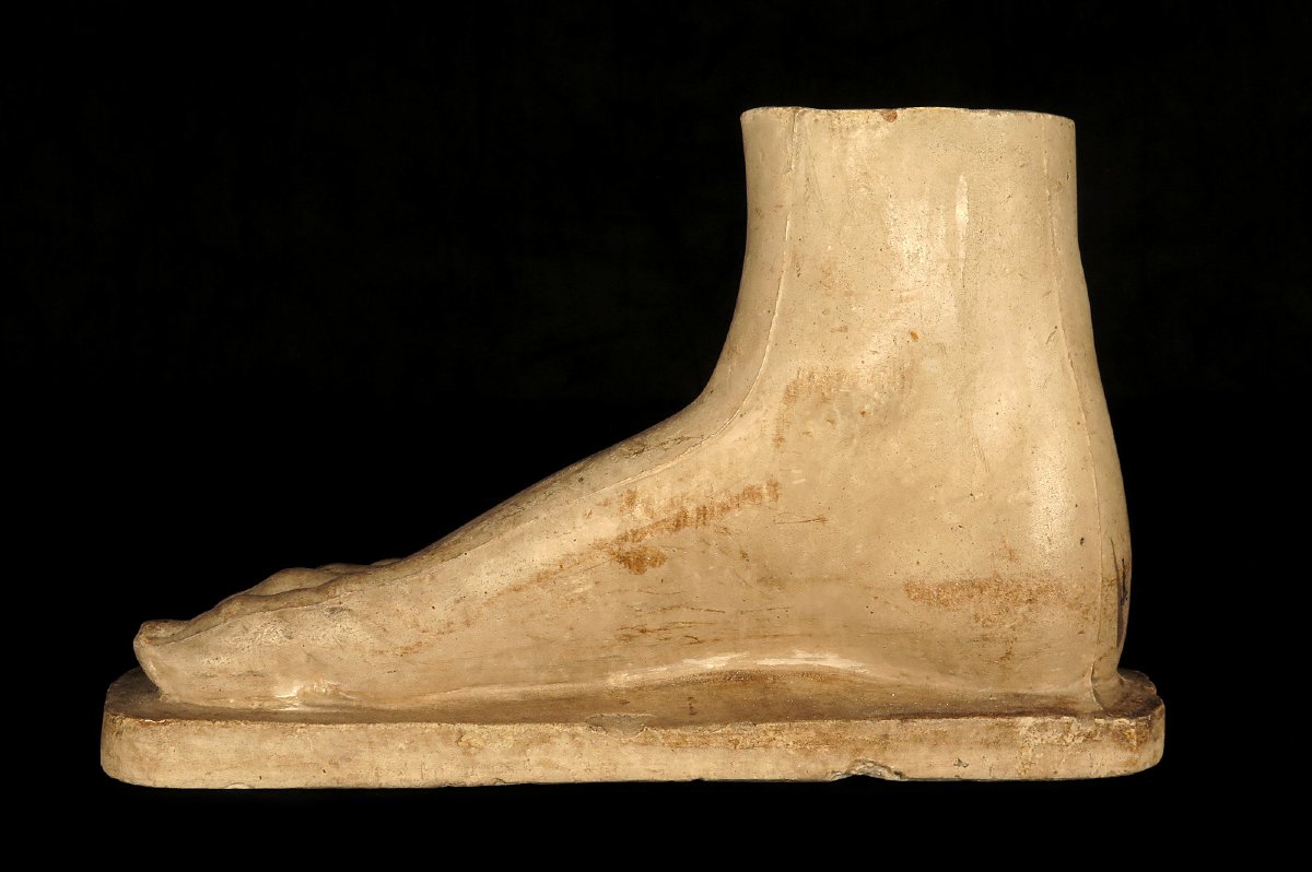 Former Academic Plaster Cast, Study Of A Foot, Circa 1880. A Large-scale Piece.-photo-2