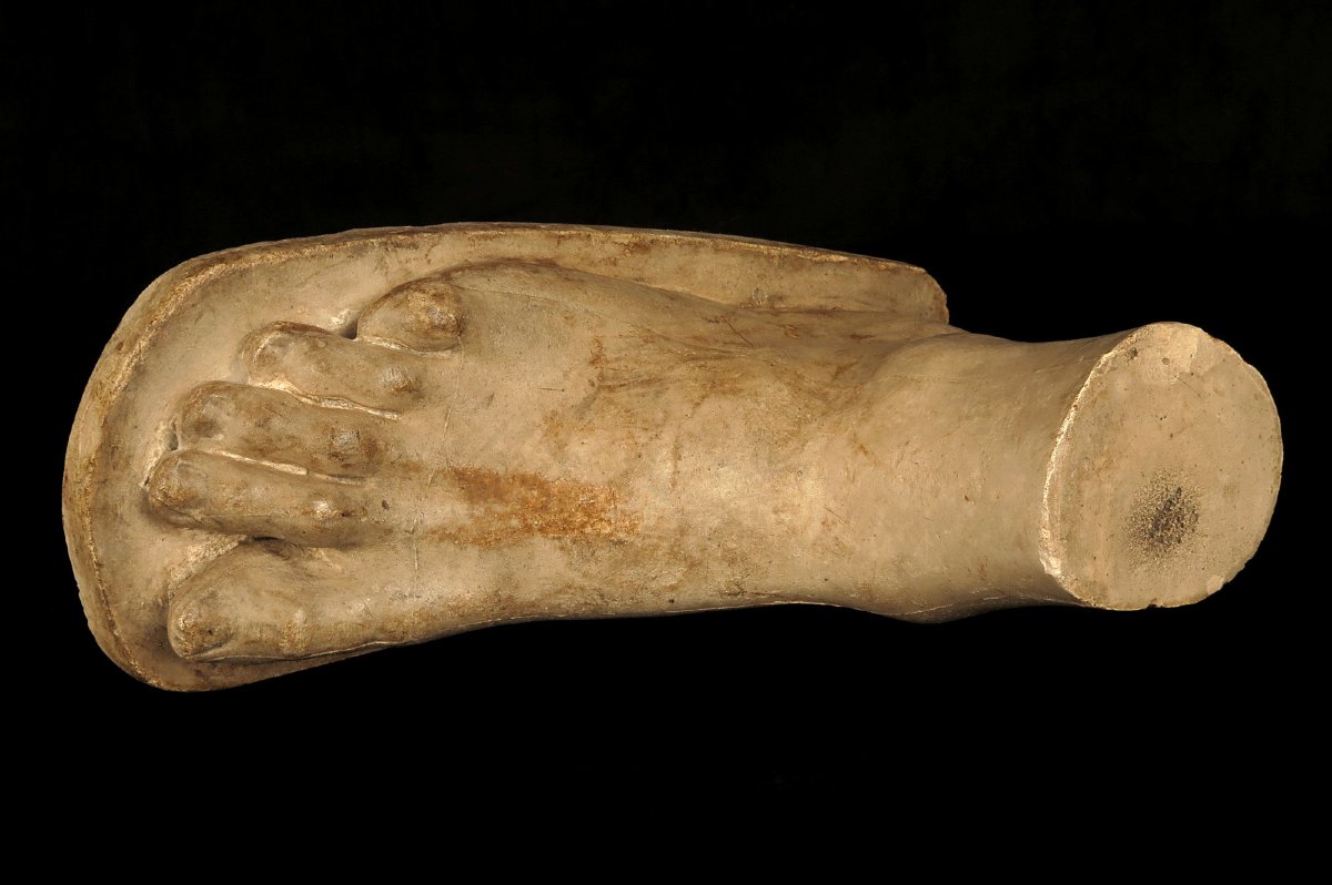 Former Academic Plaster Cast, Study Of A Foot, Circa 1880. A Large-scale Piece.-photo-7