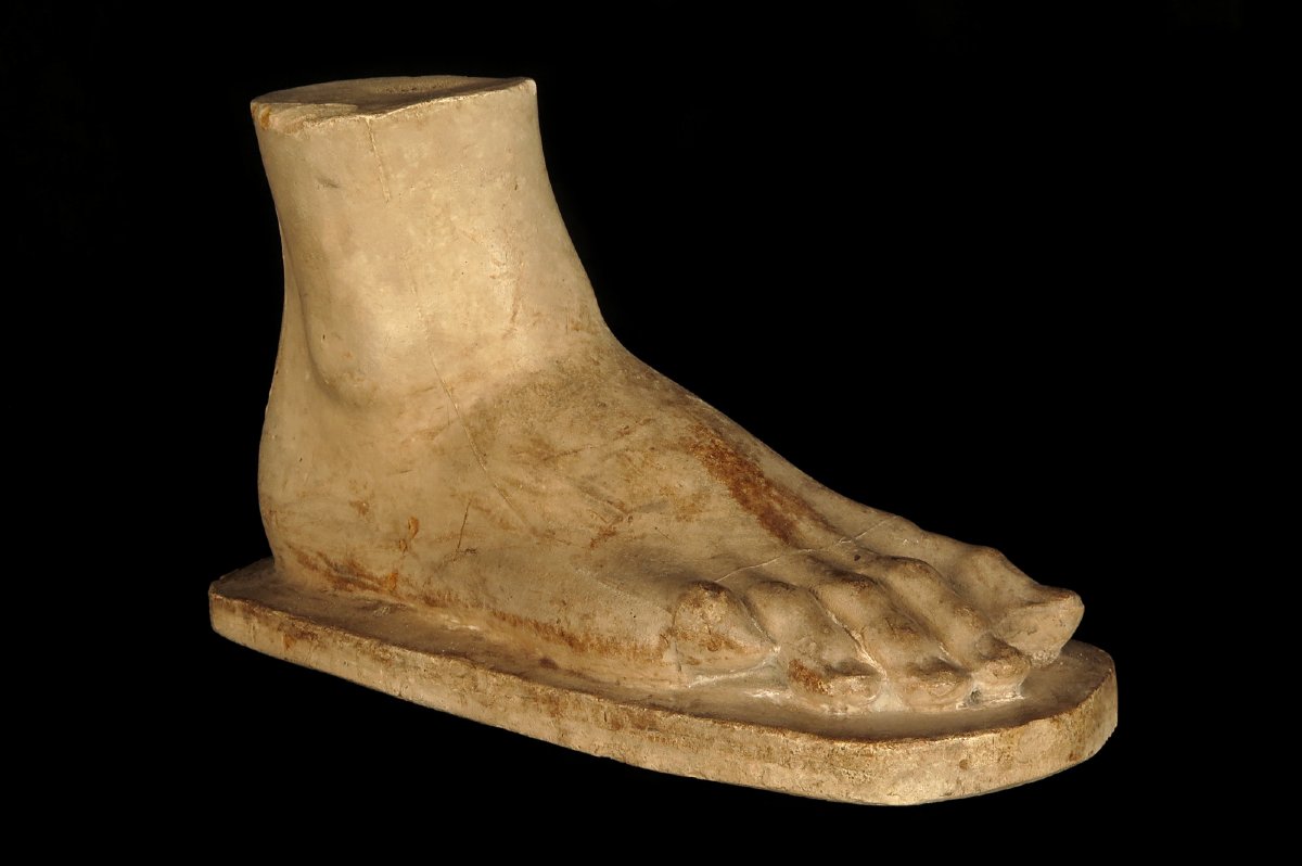 Former Academic Plaster Cast, Study Of A Foot, Circa 1880. A Large-scale Piece.