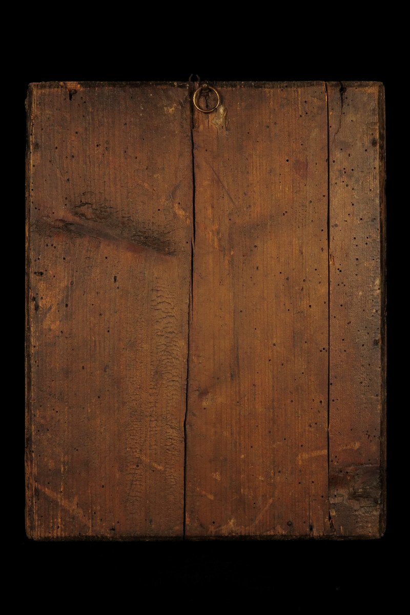 Old Remains Of Crucifix, Religious Folk Art Around 1800 / Christ Plomb-photo-6