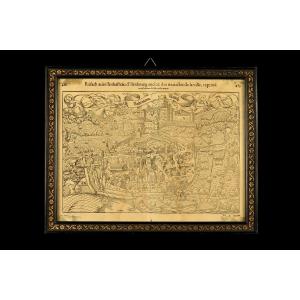 Ancienne carte de la ville de Rouffach (Alsace), vers 1550 / Livre François de Belleforest