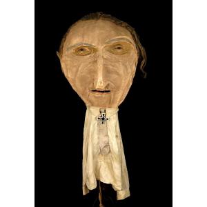 Imposant et ancien masque de carnaval, vers 1950 / Art Populaire Forain Allemagne