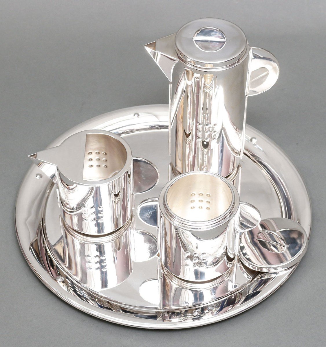 Cleto Munari (1930) Silver Service Minimalism Vicenza 20th-photo-5