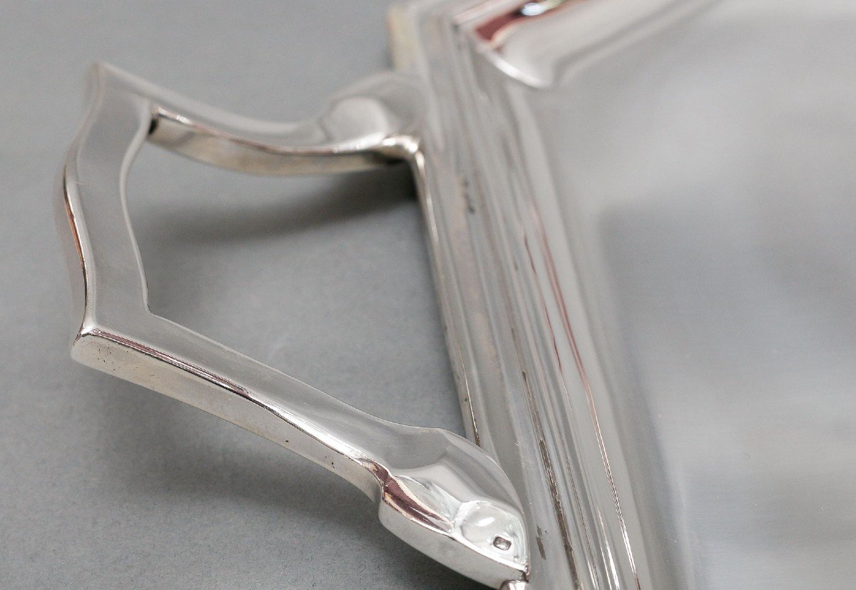 E. Vabre – Art Deco Sterling Silver Tray Circa 1930-photo-2