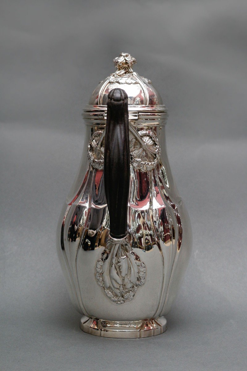 Lelièvre (eugène-alfred) – Tiffany Sterling Silver Coffee Pot Circa 1880 Art Nouveau.-photo-3