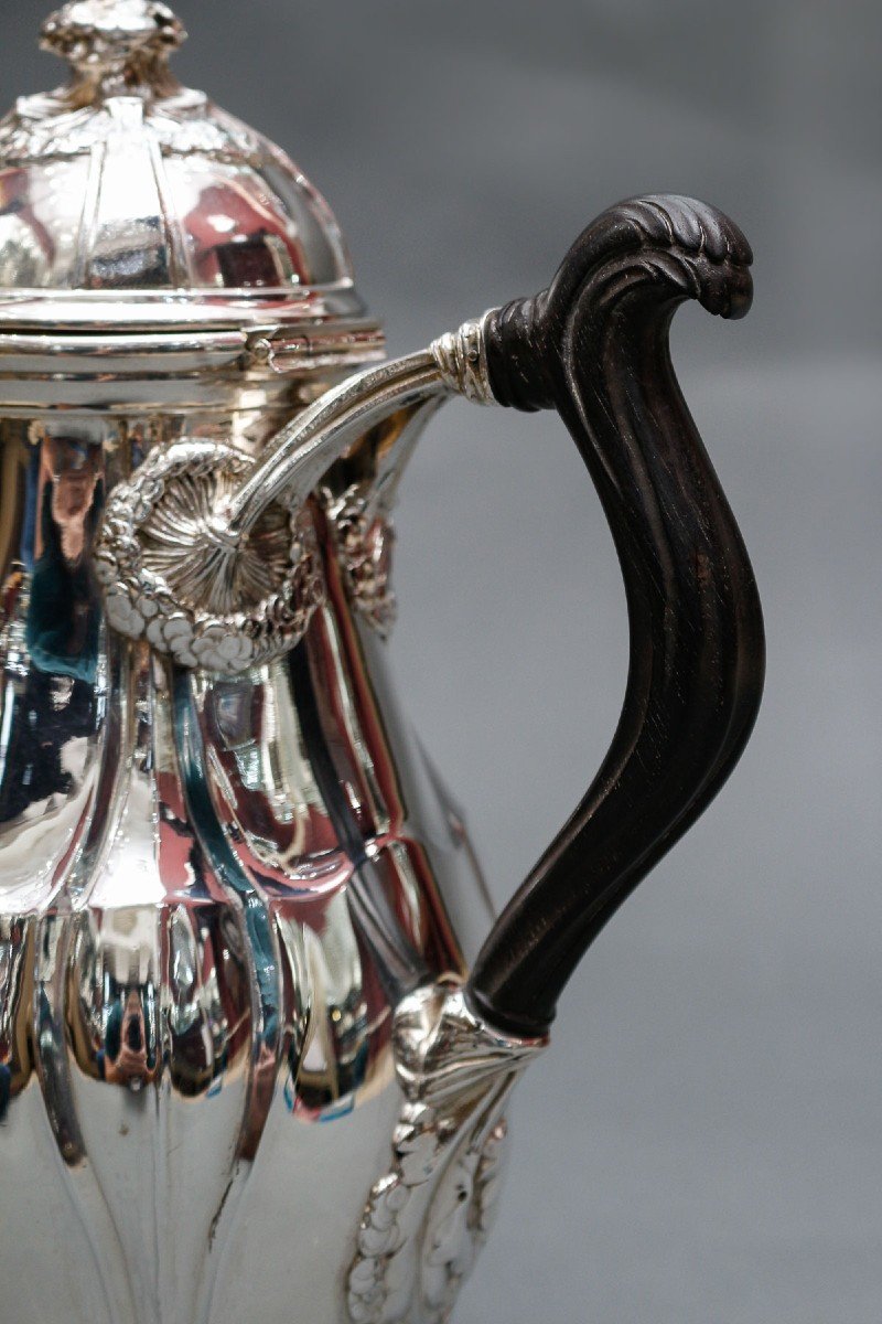 Lelièvre (eugène-alfred) – Tiffany Sterling Silver Coffee Pot Circa 1880 Art Nouveau.-photo-4