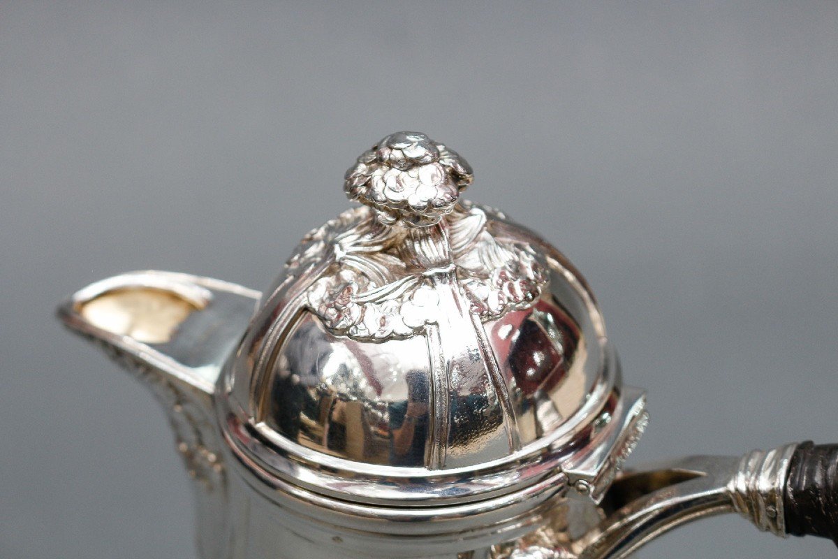 Lelièvre (eugène-alfred) – Tiffany Sterling Silver Coffee Pot Circa 1880 Art Nouveau.-photo-5