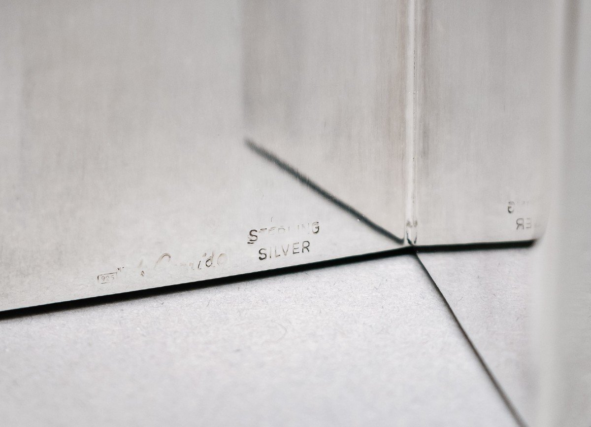 Orfèvre Garrido - Vase Constructiviste En Argent - Circa 2004-photo-2