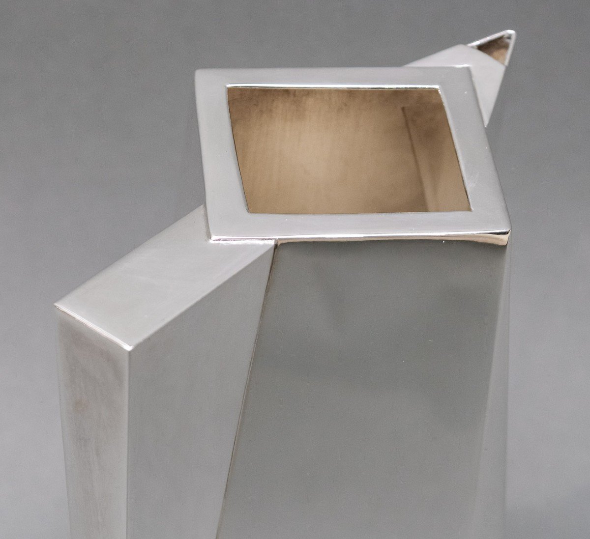Orfèvre Garrido - Pichet Constructiviste En Argent - Circa 2001-photo-2